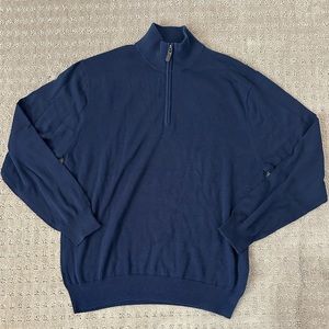 Jos A Bank quarter zip sweater - navy - new with tags - Large